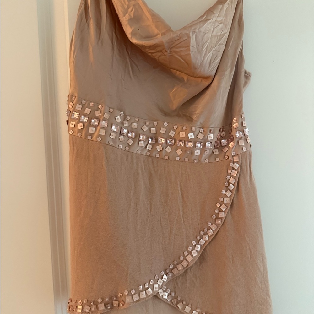 Elegant Tan Camisole with Embellishments